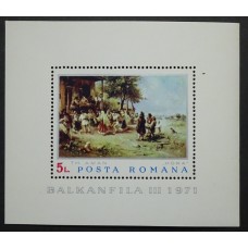 RUMANIA 1971 HOJA BLOQUE NUEVA MINT PINTURAS 8,25 EUROS